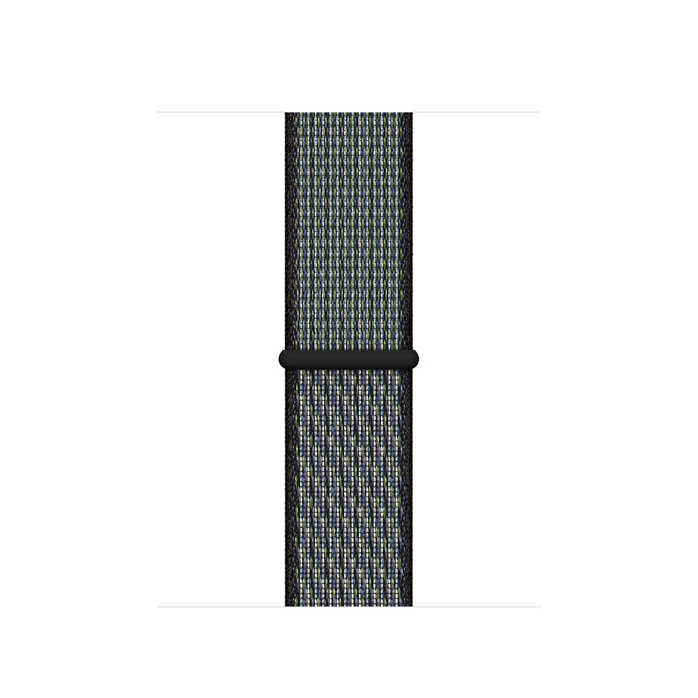 Apple 40mm Nike Sport Loop - Smart Watch Watch Strap - Regular Size - World Indigo, Lime Burst - For Watch (38mm, 40mm, 41mm)