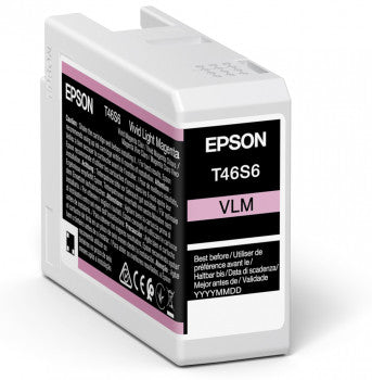 Epson UltraChrome Pro T46S6 - 25 ml - vivid light magenta - original - ink tank - for SureColor P706, SC-P700, SC-P700 Mirage Bundling