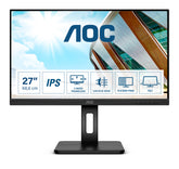 AOC 27P2Q - Monitor LED - 27" - 1920 x 1080 Full HD (1080p) @ 75 Hz - IPS - 250 cd/m² - 1000:1 - 4 ms - HDMI, DVI, DisplayPort, VGA - altifalantes - preto