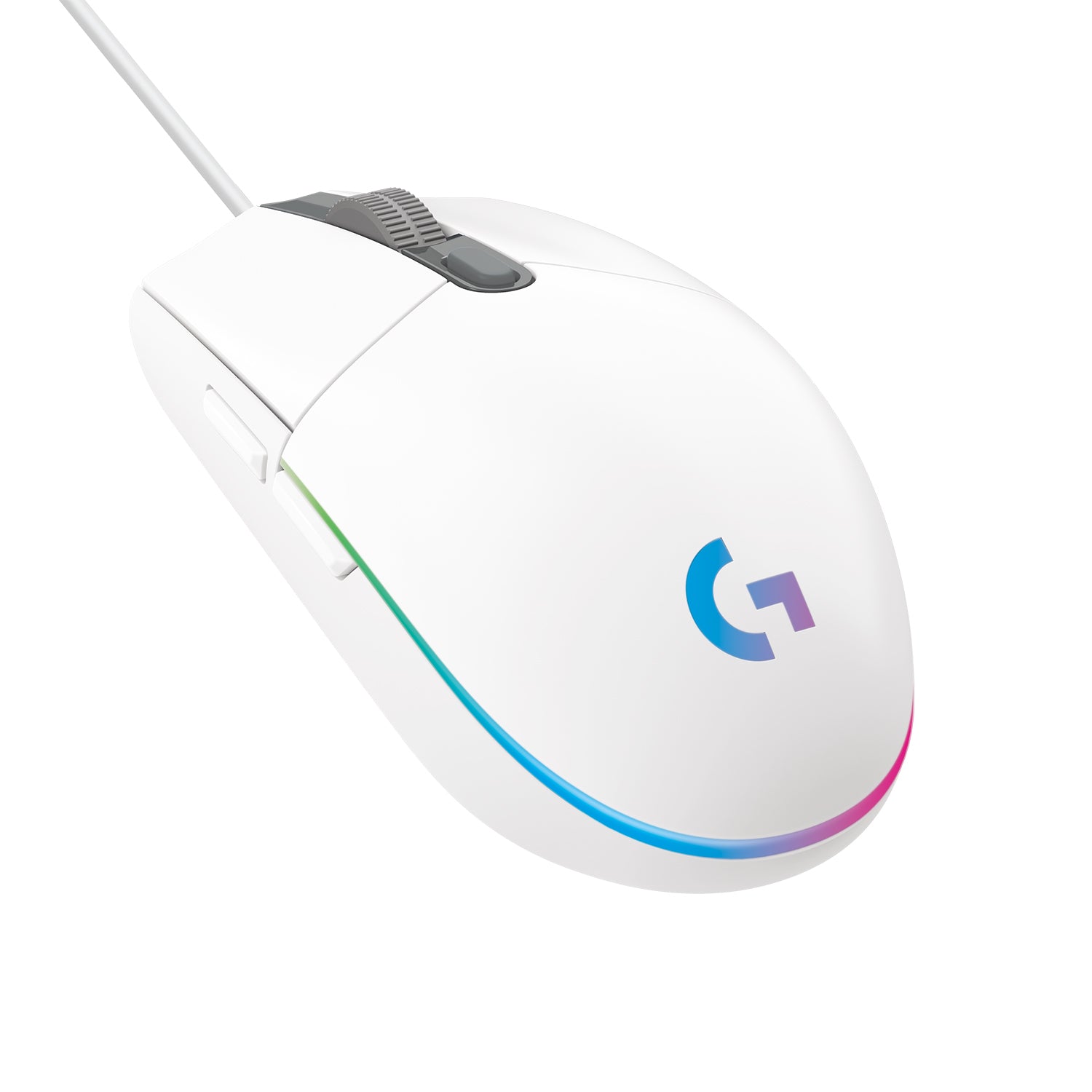 Logitech Gaming Mouse G203 LIGHTSYNC - Mouse - optical - 6 buttons - with cable - USB - white