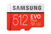 Samsung EVO Plus MB-MC512HA - Tarjeta de memoria flash (adaptador microSDXC a SD incluido) - 512 GB - UHS-I U3 / Class10 - microSDXC UHS-I