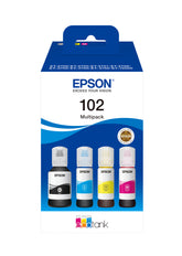 EPSON INK CARTRIDGE PACK 4 COLORS 102 ET-47xx/37xx/27xx/15000