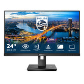 Philips B Line 242B1V - Monitor LED - 24" (23.8" visível) - 1920 x 1080 Full HD (1080p) @ 75 Hz - IPS - 350 cd/m² - 1000:1 - 4 ms - HDMI, DVI-D, VGA, DisplayPort - altifalantes - textura preta