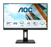 AOC Q24P2Q - Monitor LED - 23,8" - 2560 x 1440 QHD @ 75 Hz - IPS - 250 cd/m² - 1000:1 - 4 ms - HDMI, VGA, DisplayPort - altavoces - negro