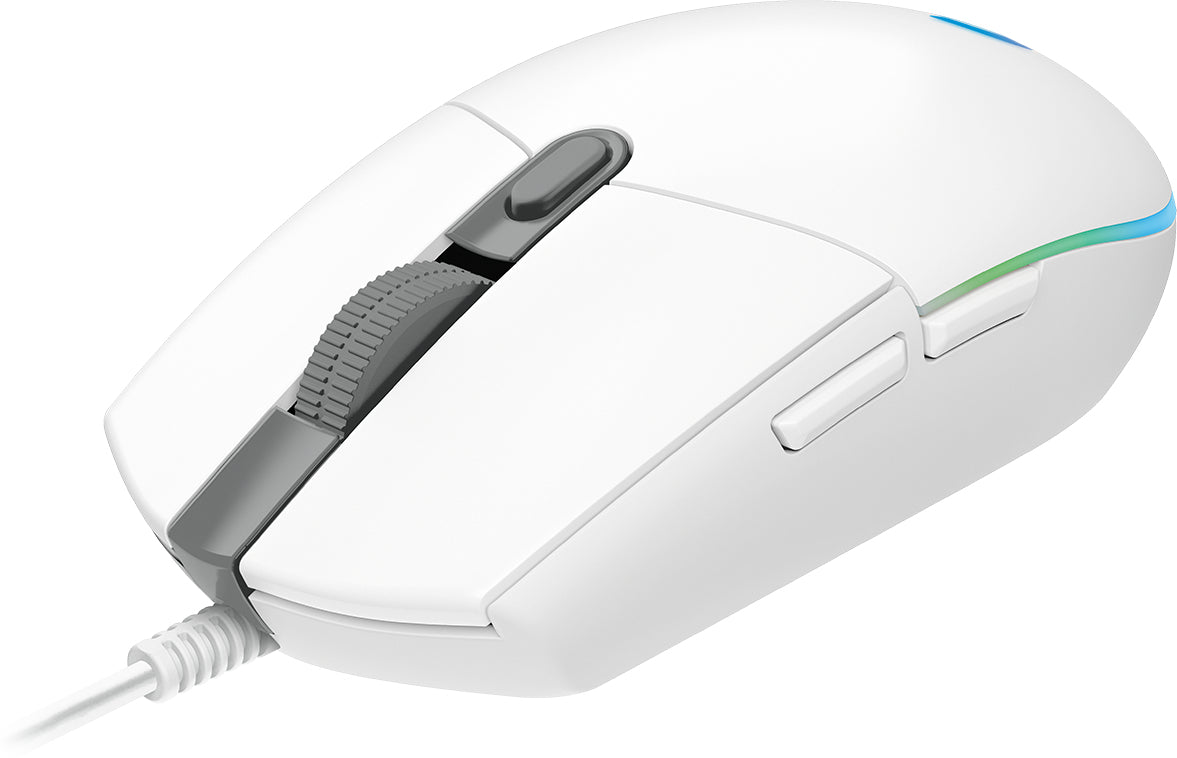 Logitech Gaming Mouse G102 LIGHTSYNC - Rato - para direita - óptico - 6 botões - com cabo - USB - branco