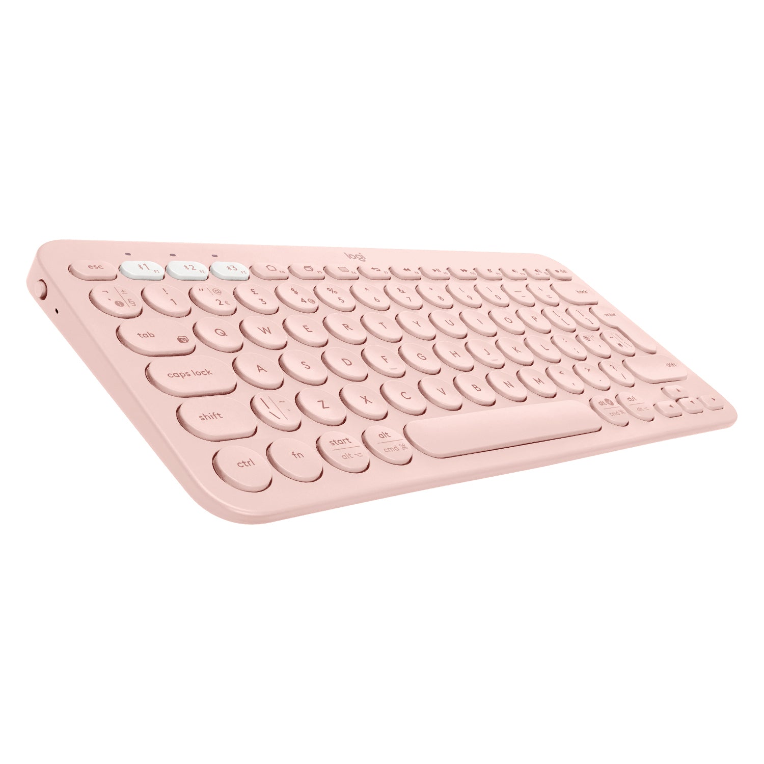 Logitech K380 Multi-Device Bluetooth Keyboard - Keyboard - Wireless - Bluetooth 3.0 - AZERTY - French - Pink