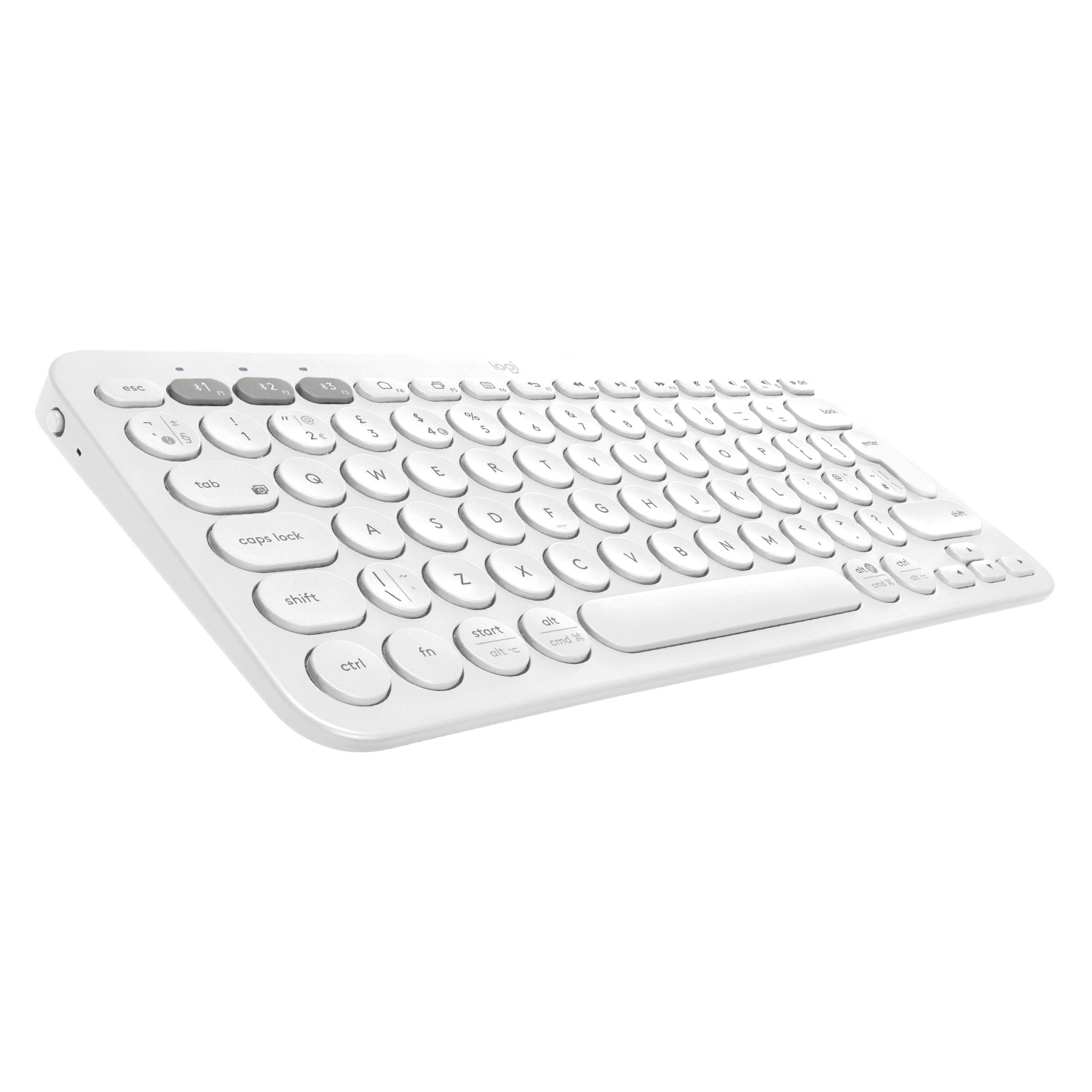 Logitech K380 Multi-Device Bluetooth Keyboard - Keyboard - Wireless - Bluetooth 3.0 - AZERTY - French - off-white