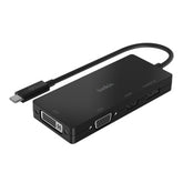 Belkin - Adaptador de video - USB-C macho a HD-15 (VGA), DVI-I, HDMI, DisplayPort hembra - Negro - Soporte 4K