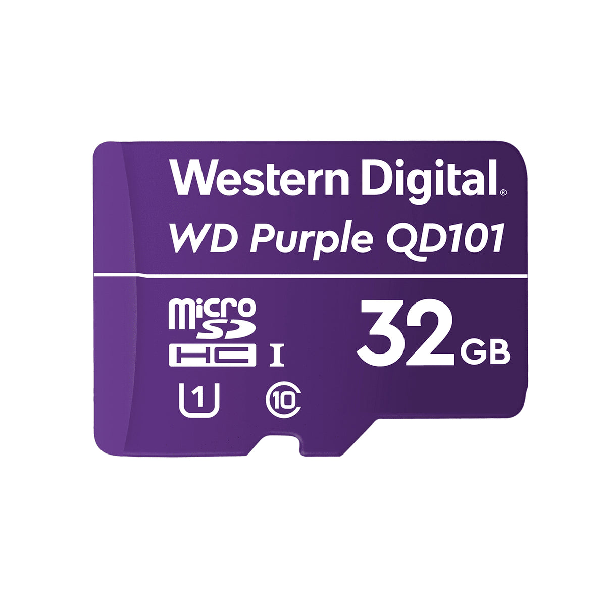 WD Purple SC QD101 WDD032G1P0C - Flash memory card - 32 GB - UHS-I U1 / Class10 - microSDHC - purple