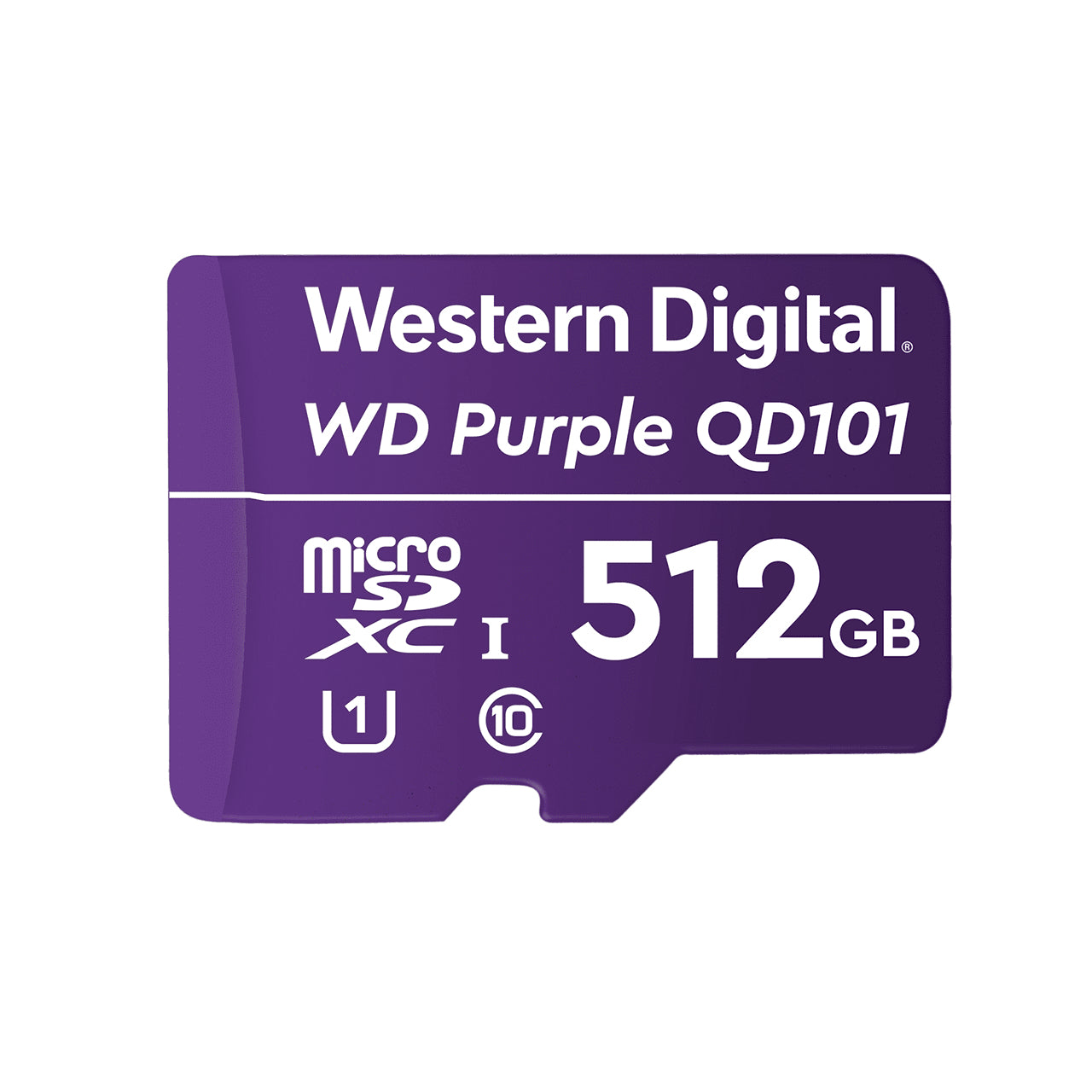 WD Purple SC QD101 WDD512G1P0C - Flash memory card - 512 GB - UHS-I U1 / Class10 - microSDXC UHS-I - purple