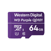 WD Purple SC QD101 WDD064G1P0C - Cartão de memória flash - 64 GB - UHS-I U1 / Class10 - microSDXC UHS-I - púrpura