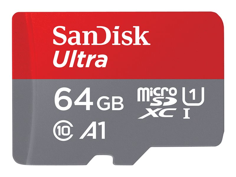 64GB Ultra microSDXC 140MB/s+SD Adapter (SDSQUAB-064G-GN6MA)