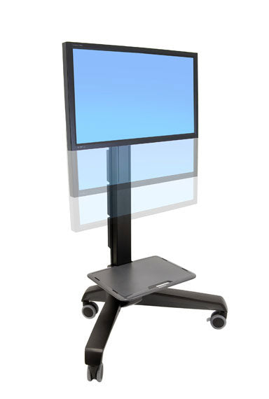 Ergotron Neo-Flex Mobile MediaCenter LD - Carro - Tecnología de fuerza constante patentada - para pantalla LCD - aluminio, acero, plástico ABS, aleación de zinc, plástico compuesto - negro - tamaño de pantalla: 27"-60"