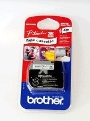 Brother M-K231SBZ - Negro en blanco - Rollo (1,2 cm x 4 m) 1 Blister Cassette(s) - Cinta sin laminar - para P-Touch PT-55, PT-65, PT-75, PT-80, PT-85, PT-BB4, PT-M95