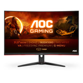 AOC Gaming C32G2ZE/BK - Monitor LED - gaming - curvo - 32" (31.5" visível) - 1920 x 1080 Full HD (1080p) @ 240 Hz - VA - 300 cd/m² - 3000:1 - 1 ms - 2xHDMI, DisplayPort - preto