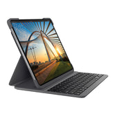 Logitech Slim Folio Pro - Teclado e pasta de folio - retroiluminação - sem fios - Bluetooth LE - QWERTY - Italiano - para Apple 12.9-inch iPad Pro (3ª geração, 4ª geração)