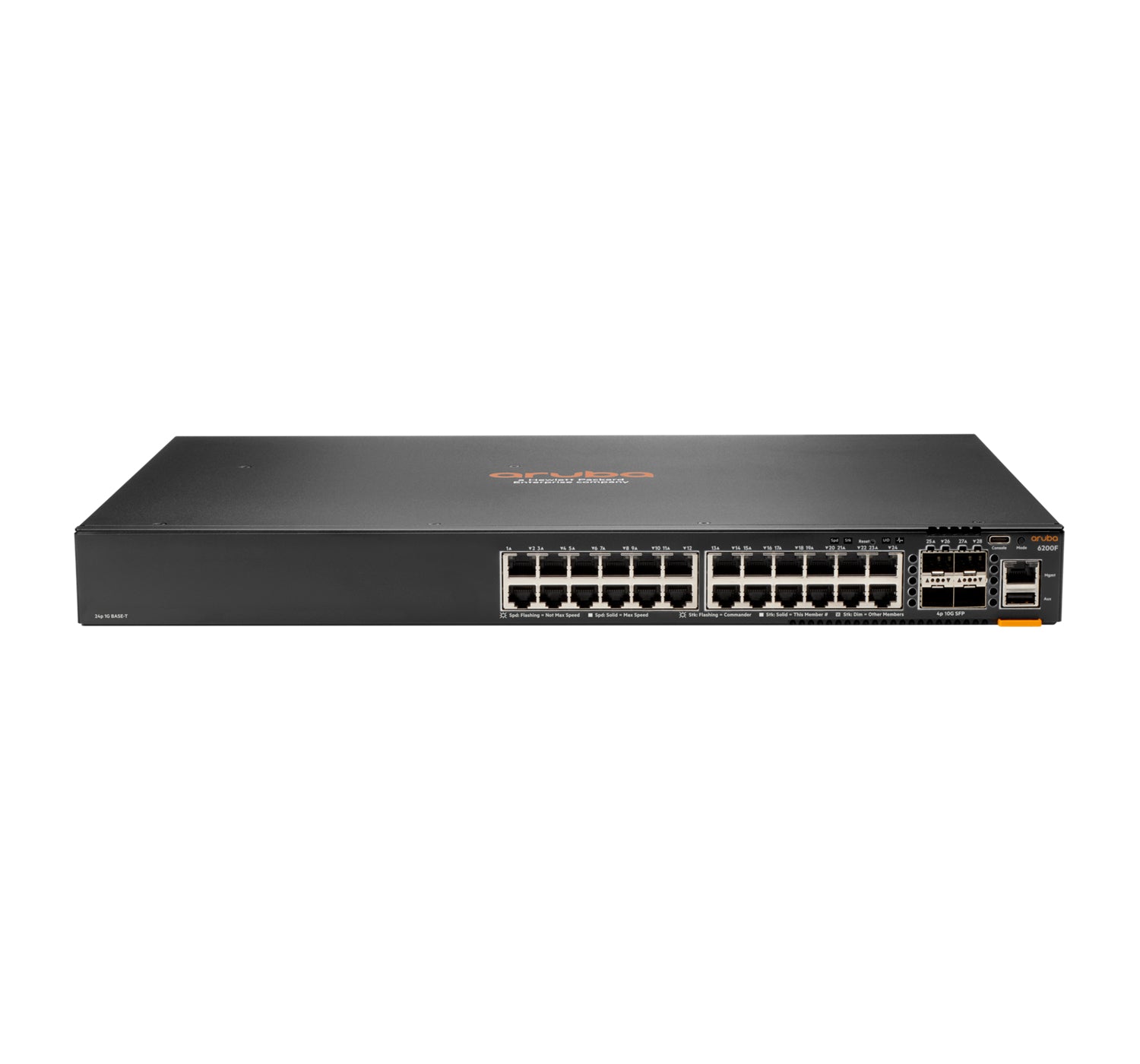 HPE Aruba 6200F 24G 4SFP+ Switch - Interruptor - L3 - Administrado - 24 x 10/100/1000 + 4 x 1 Gigabit / 10 Gigabit SFP+ - montável em trilho