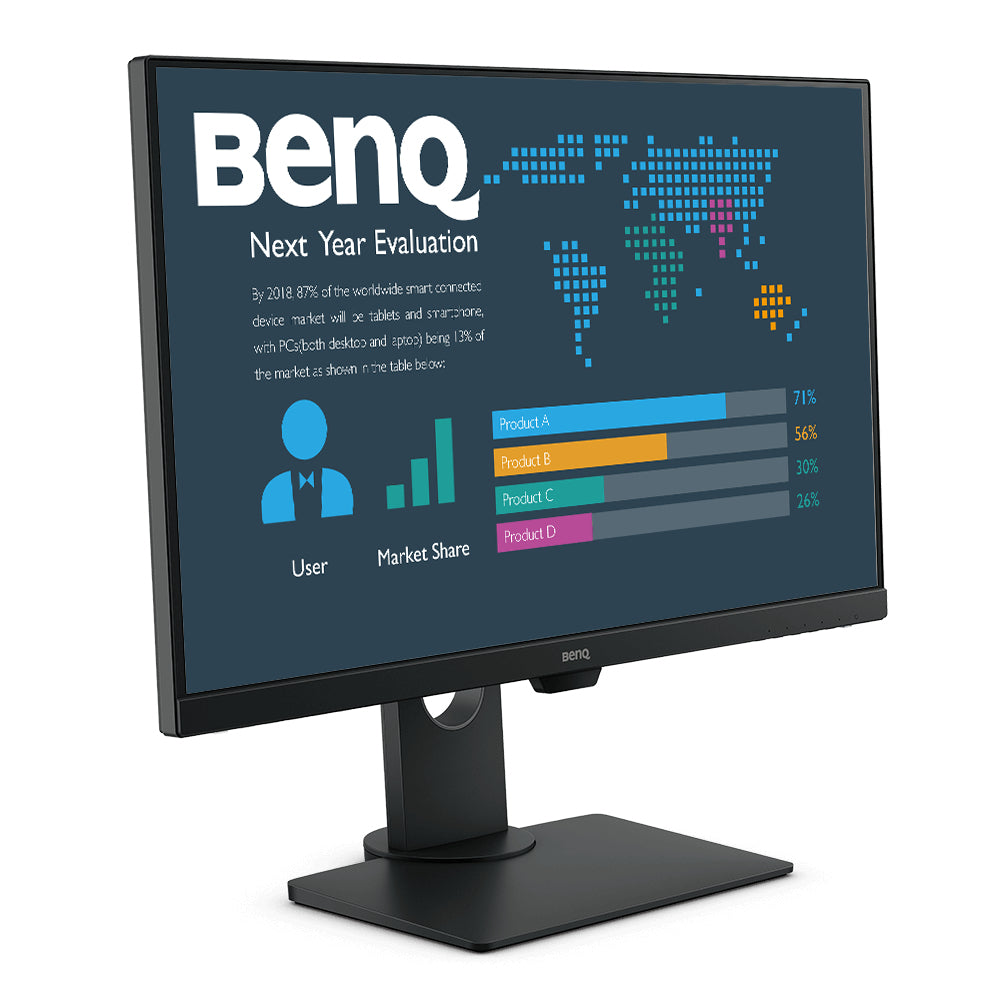 BenQ BL2780T - BL Series - LED monitor - 27" - 1920 x 1080 Full HD (1080p) - IPS - 250 cd/m² - 1000:1 - 5ms - HDMI, VGA, DisplayPort - speakers - black