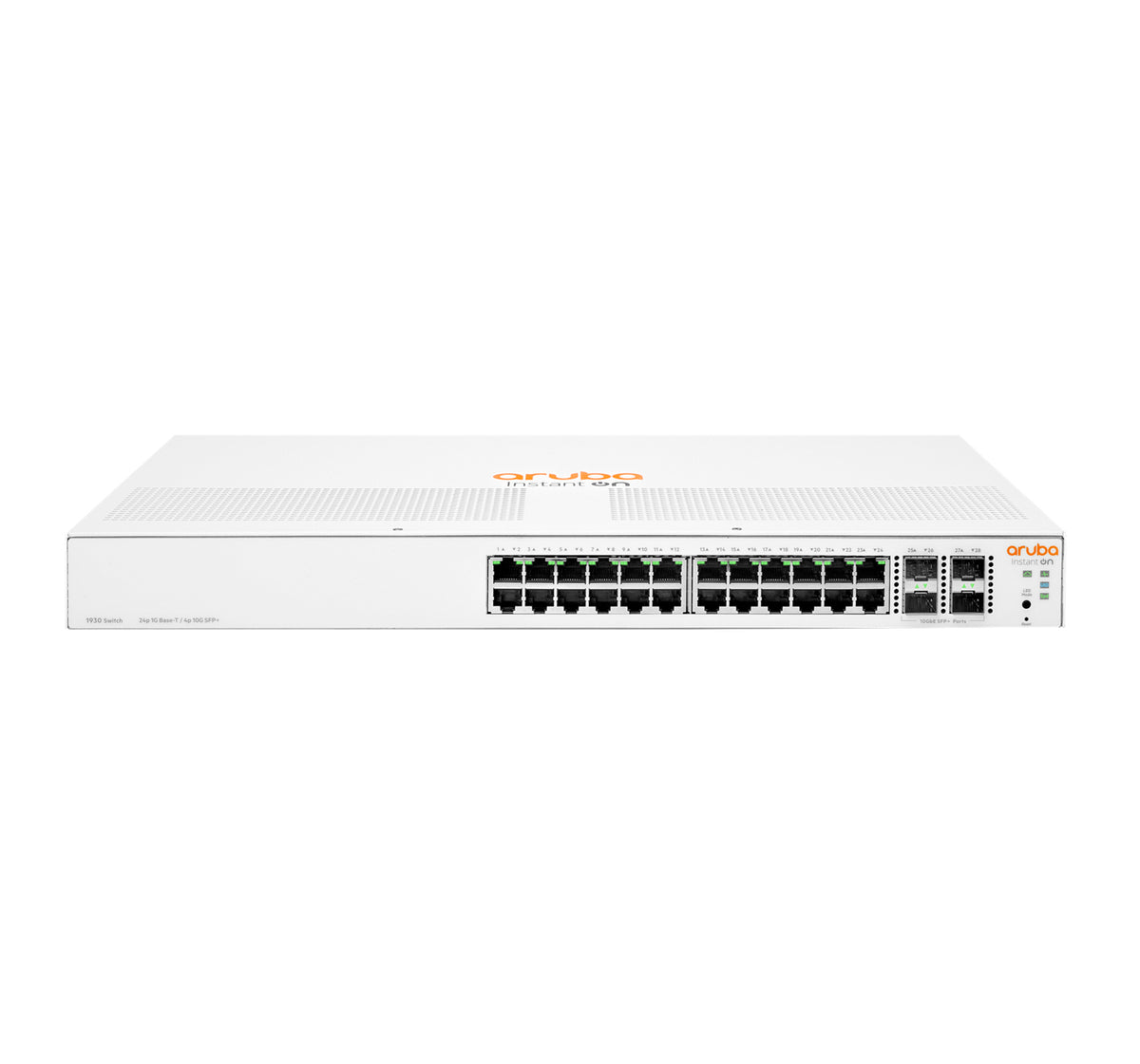 HPE Aruba Instant On 1930 24G Class4 PoE 4SFP/SFP+ 195W Switch - Switch - L3 - Managed - 24 x 10/100/1000 (PoE) + 4 x 1 Gigabit / 10 Gigabit SFP+ - rail mountable - PoE (195W)