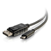 C2G - Adapter Cable - USB-C (M) to DisplayPort (M) - USB 3.1 / Thunderbolt 3 / DisplayPort - 30.5 cm - 4K support, flashing gold contacts - black