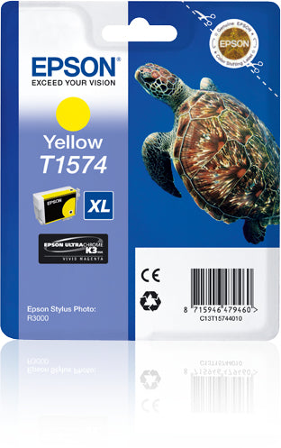 Epson T1574 - 25.9 ml - yellow - original - blister - ink cartridge - for Stylus Photo R3000