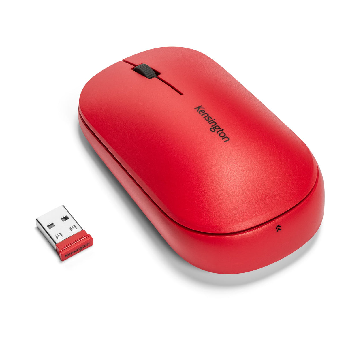 Kensington SureTrack - Ratón - óptico - 4 botones - inalámbrico - 2.4GHz, Bluetooth 3.0, Bluetooth 5.0 LE - Receptor inalámbrico USB - rojo