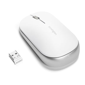 Kensington SureTrack - Mouse - optical - 4 buttons - wireless - 2.4GHz, Bluetooth 3.0, Bluetooth 5.0 LE - USB wireless receiver - white