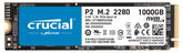 Crucial P2 - SSD - 1 TB - interna - M.2 2280 - PCIe 3.0 x4 (NVMe)