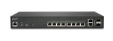 SonicWall Switch SWS12-10FPOE - Switch - Administrado - 10 x 10/100/1000 (PoE+) + 2 x Gigabit SFP - escritorio - PoE+ (130 W)