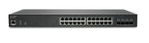 Switch SonicWall SWS14-24FPOE - Switch - Administrado - 24 x 10/100/1000 (PoE+) + 4 x 10 Gigabit SFP+ - montaje en riel - PoE+ (410W)