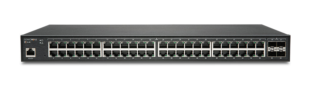 SonicWall Switch SWS14-48 - Switch - Administrado - 48 x 10/100/1000 + 4 x 10 Gigabit SFP+ - montaje en riel