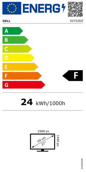 Dell S2722DZ - LED Monitor - 27" - 2560 x 1440 QHD @ 75 Hz - IPS - 350 cd/m² - 1000:1 - 4 ms - HDMI, DisplayPort, USB-C - speakers - with 3 Year Advanced Exchange Basic Warranty