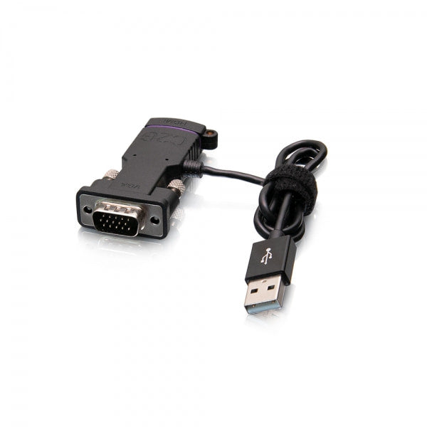 C2G VGA to HDMI Adapter for Universal HDMI Adapter Ring - Video Adapter - USB, HD-15 (VGA) Male to HDMI Female - Black - Support 1080p