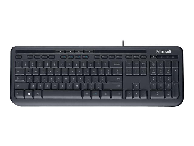 Microsoft Wired Desktop 600 for Business - Conjunto de teclado e rato - USB - Inglês - preto