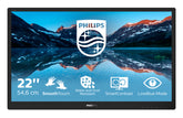 Philips B Line 222B9TN - Monitor LED - 22" (21.5" visível) - ecrã de toque - 1920 x 1080 Full HD (1080p) @ 60 Hz - TN - 250 cd/m² - 1000:1 - 1 ms - HDMI, DVI-D, VGA, DisplayPort - altifalantes - textura preta