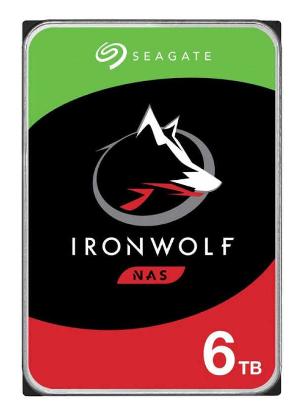 Seagate IronWolf ST6000VN001 - Hard disk - 6 TB - internal - 3.5" - SATA 6Gb/s - 5400 rpm - buffer: 256 MB