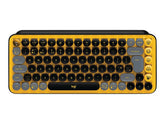 Logitech POP Keys - Keyboard - wireless - Bluetooth LE, Bluetooth 5.1 - French - switch: Brown Tactile - aurinegro