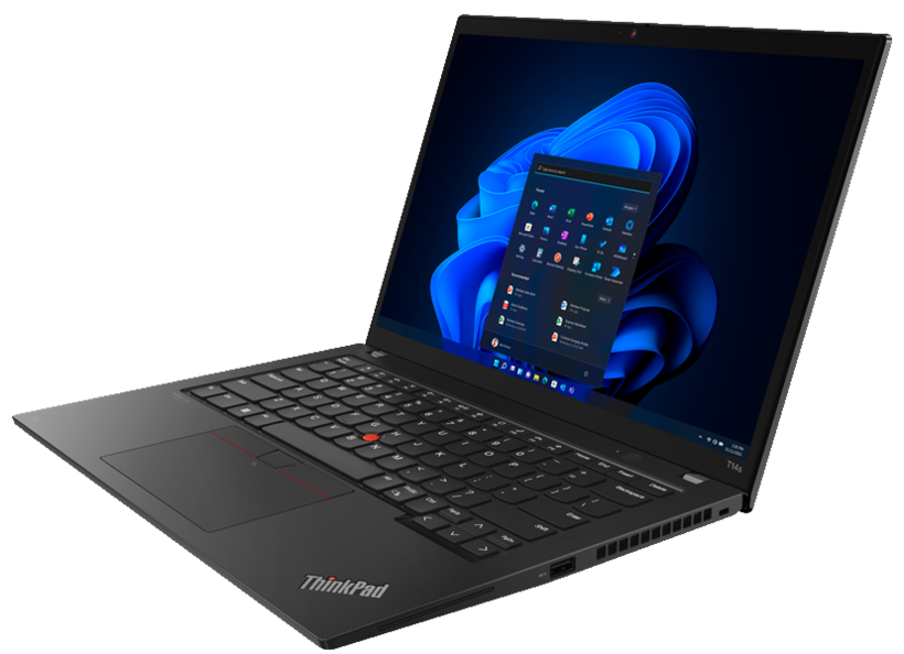 Lenovo ThinkPad T14s Gen 3 21BR - Intel Core i7 1260P / 2.1 GHz - Evo - Win 10 Pro 64-bit (inclui Licença Windows 11 Pro) - Iris Xe Graphics - 16 GB RAM - 512 GB SSD TCG Opal Encryption 2, NVMe - 14" IPS 1920 x 1200 - Wi-Fi 6E - 4G LTE - preto trovão