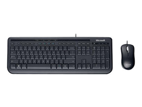 Microsoft Wired Desktop 600 - Keyboard and Mouse Set - USB - UK - Black