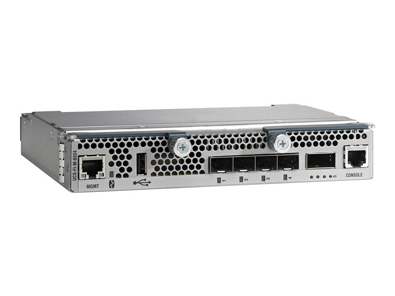 Cisco UCS 6324 Fabric Interconnect - Interruptor - Administrado - 4 x 1 Gigabit / 10 Gigabit / 8 Gb Fiber Channel / FCoE SFP+ + 1 x 40Gb Ethernet / FCoE QSFP+ (compatível com sessões) - módulo plug-in