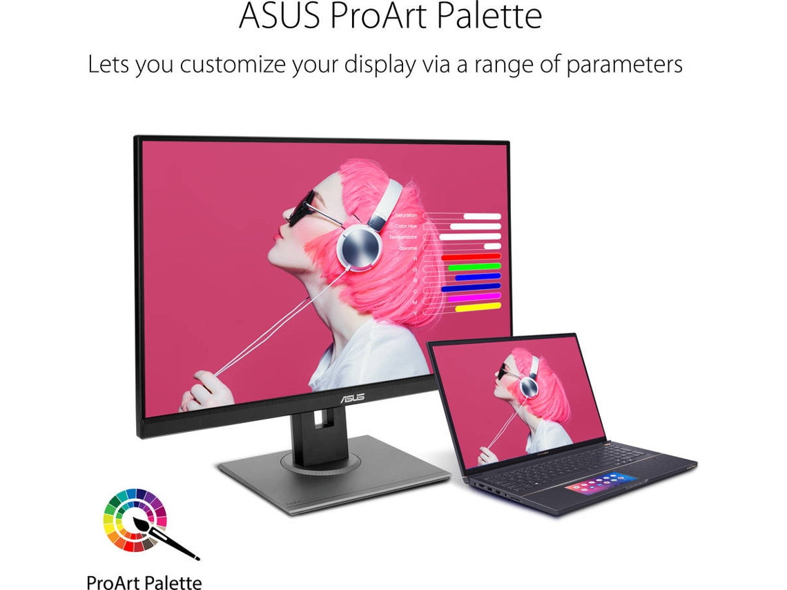 ASUS ProArt PA278QV - Monitor LED - 27" - 2560 x 1440 WQHD - IPS - 350 cd/m² - 1000:1 - 5 ms - HDMI, DVI-D, DisplayPort, Mini DisplayPort - altavoces - negro