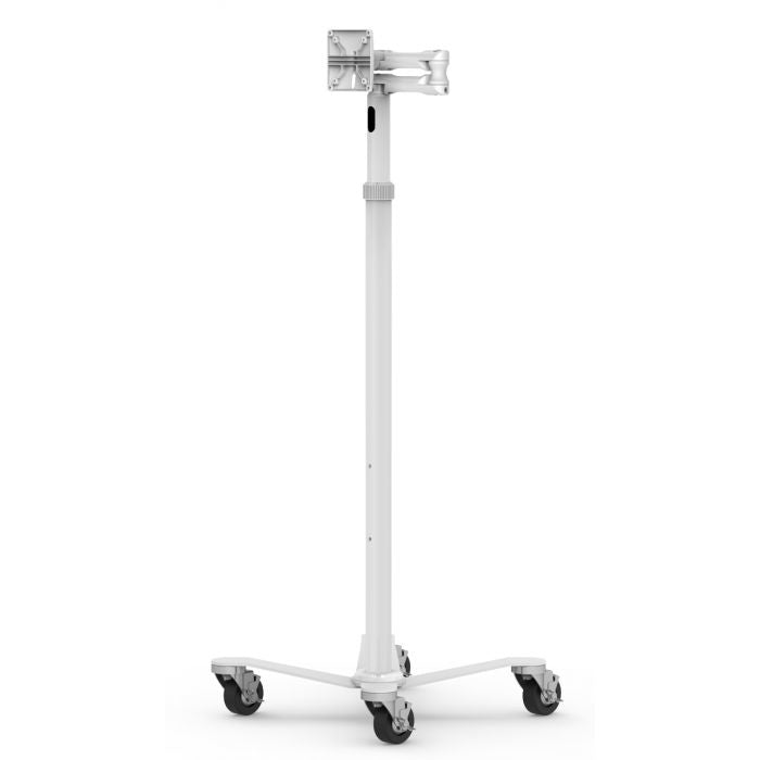 Compulocks Extended VESA Articulating Tablet Arm Rolling Cart - Cart - for LCD display - medical - white - screen size: up to 15"