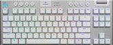 Logitech Gaming G915 TKL - Teclado - Retroiluminación - USB, Bluetooth, LIGHTSPEED - AZERTY - Francés - Switch: GL Tactile - Blanco