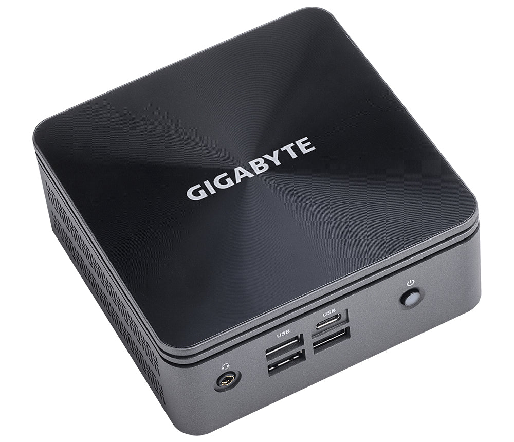 Gigabyte BRIX s GB-BRi5H-10210(E) (rev. 1.0) - Barebone - Kit de PC ultracompacto - 1 x Core i5 10210U / 1.6 GHz - RAM 0 GB - Gráficos UHD - GigE - Negro