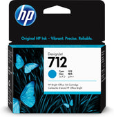 HP 712 - 29 ml - azul cian - original - DesignJet - cartucho de tinta - para DesignJet Studio, T210, T230, T250, T630, T650