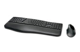 Kensington Pro Fit Ergo Wireless Keyboard and Mouse - Keyboard and Mouse Set - Wireless - 2.4GHz, Bluetooth 4.0 - Spanish - Black