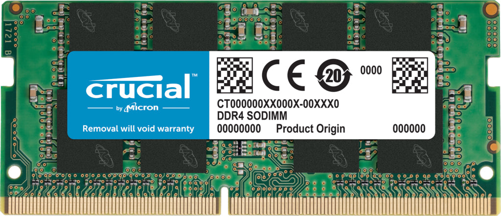 Crucial - DDR4 - module - 16 GB - 260-pin SO DIMM - 2666 MHz / PC4-21300 - CL19 - 1.2 V - unbuffered - no ECC