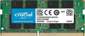 Crucial – 8GB DDR4-3200 SO-DIMM (260-pin) – PC4-25600 – CL22 – 1.2V – Non-ECC – Unbuffered