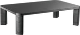 VISION Monitor Desk Riser - LIFETIME WARRANTY - Raises computer monitor to ergonomically correct height - Helps keep desk tidy - Legs made up of three sections so variable height 40-130 mm / 1.6" - 5.1" - Coated MDF platform 480 x 300 mm / 18.9" x 11