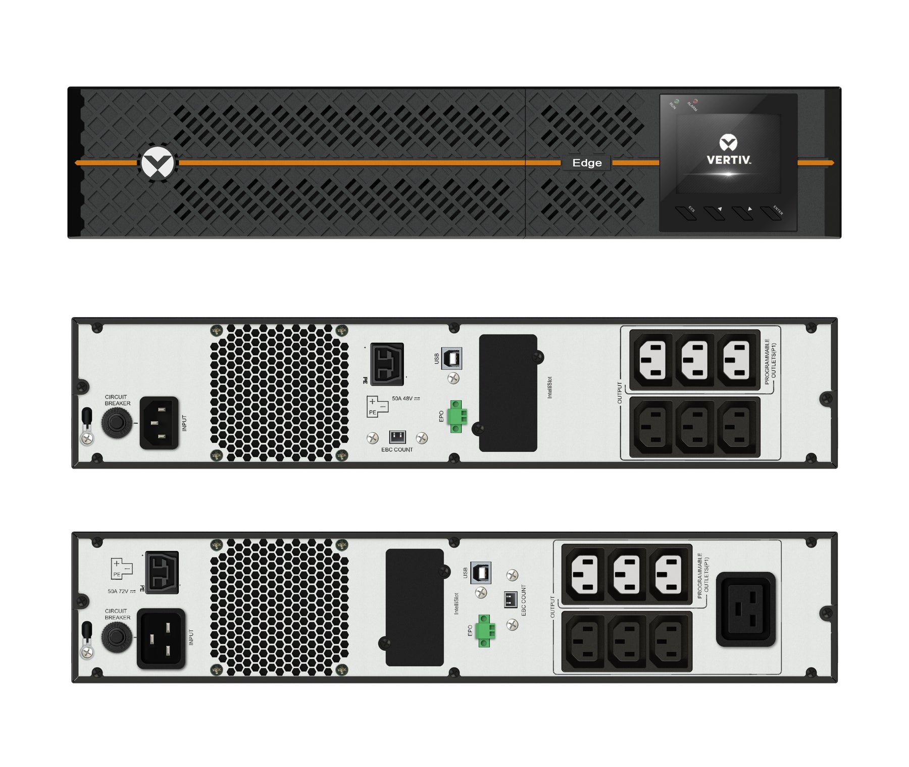 Vertiv EDGE - UPS (rack mountable / external) - AC 230 V - 2700 Watt - 3000 VA - 9 Ah - USB - Output connectors: 7 - 2U